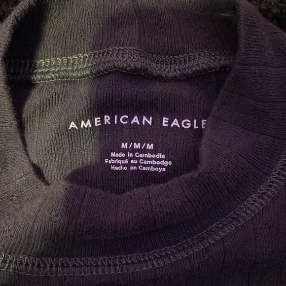 Women’s Black Cropped Long Sleeve Shirt - Picture 2 of 2